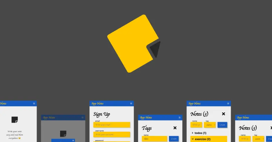 Screenshots of Simple Notes App